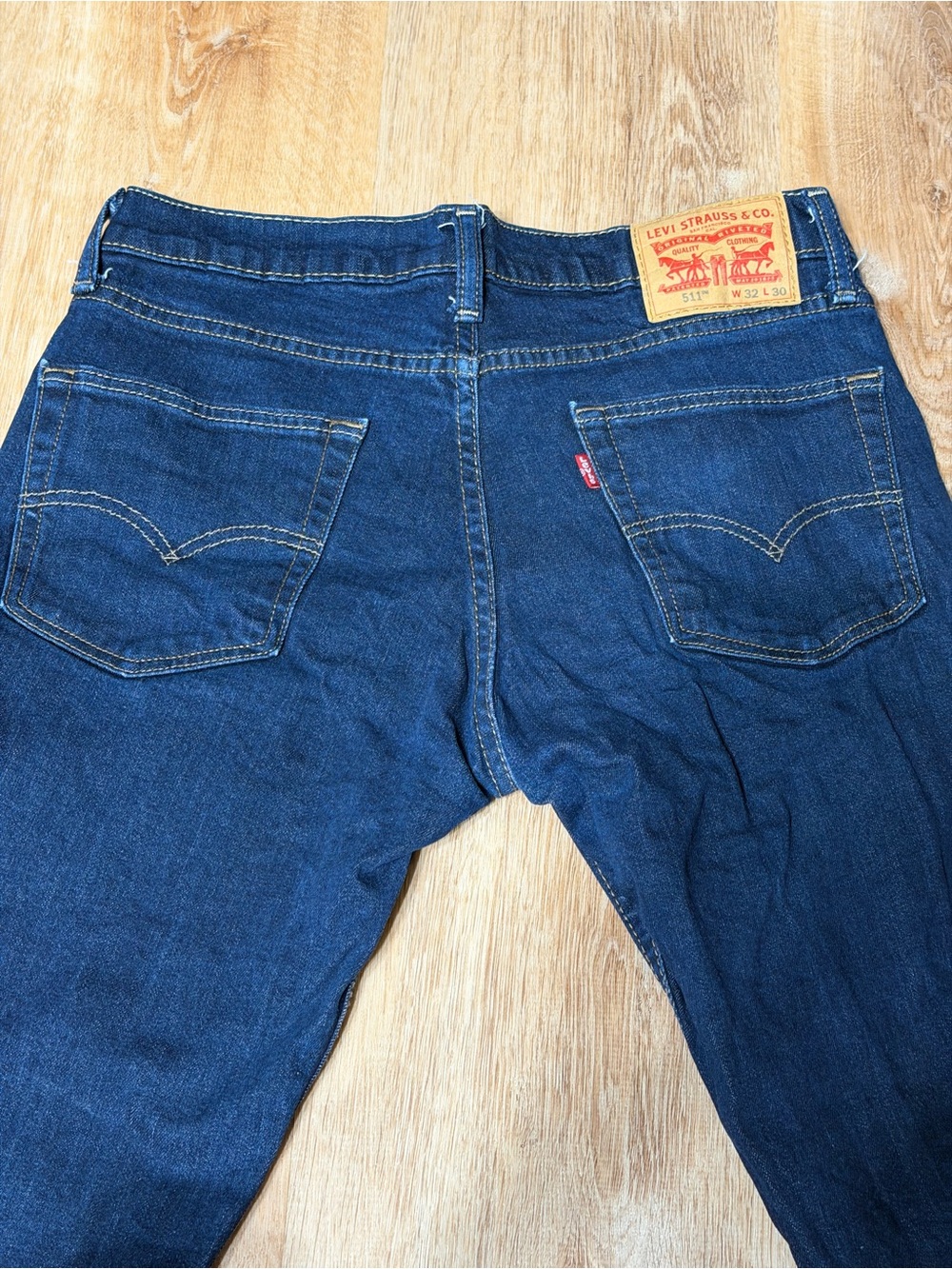 Levi’s 511 .  Darker wash. 32/30